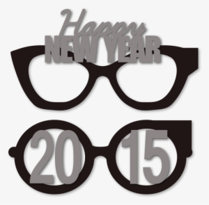 New Year's 2015 Party Eye Glasses - New Years Glasses Clipart #966626