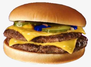 Mcdonald's Double Cheeseburger With Blue Ketchup - Cheeseburger #967850