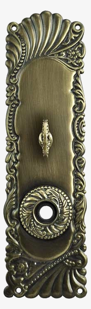 Mission Recreated Brass Door Plates With Turnlatch - Antique Bronze Decorative Door Knob Plate #967914