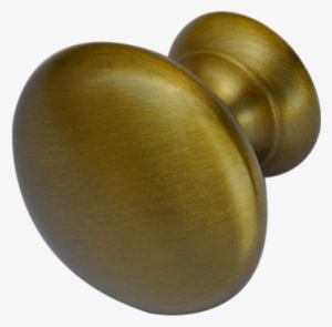 Satin Brass Round Knob - Brass #968101