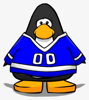 Blue Hockey Jersey From A Player Card - Club Penguin Coffee Apron #968123