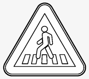 Crosswalk Coloring Page - Dibujo Señales De Transito #968284