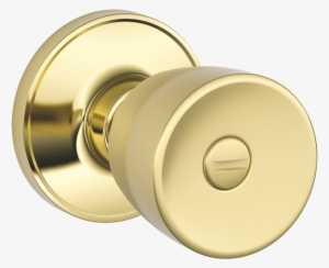 Byron Bright Brass Privacy Bed/bath Door Knob - Schlage J Series Byron Keyed Entry Knobset #968508