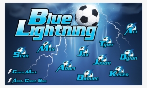 3'x5′ Vinyl Banner Blue Lightning - Kick American Football #968734