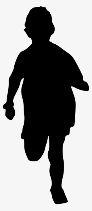 Kid Running Silhouette - Silueta De Hombre Desnudo #9600017