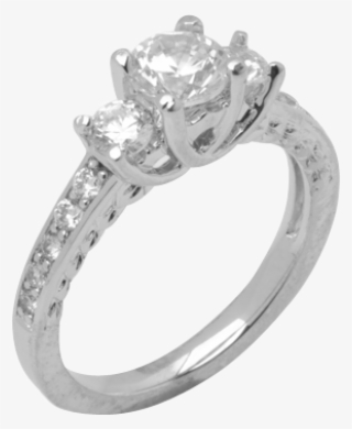14k White Gold Diamond Ring D2032 - Engagement Ring #9600432