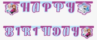 Frozen Happy Birthday Banner - Frozen Happy Birthday Text #9601821