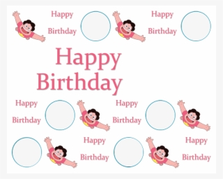 Steven Universe Personalised Birthday Banner With Photo - Circle #9601874