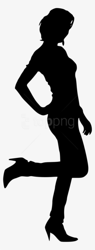 Free Png Woman Silhouette Png - Black Png Girl #9602341