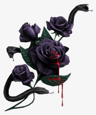 Snakes Roses - Snake And Rose Png #9603022