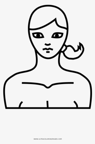 Ponytail Coloring Page - Line Art #9603463