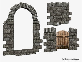 Net Mood, Type Format - Gate Stone Medieval Village Walls Png #9608592