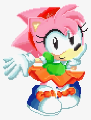 Classic Amy Rose In Pixelart's Style We Still Want - Classic Amy Sonic Mania #9611090