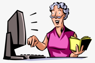 Senior Citizen Follows Instructions Vector Image Illustration - Cartoon #9611770