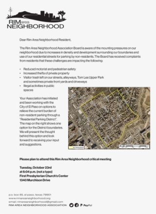 Neighborhood Meeting On Parking Issues - Tree #9614025