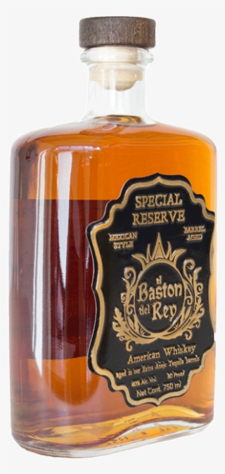 Bason Del Rey Whiskey Bottle Angled - Grain Whisky #9614279
