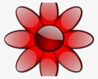 Red Flower Clipart Symmetrical Flower - Flowers Clip Art #9614496