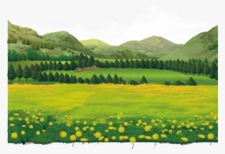 Landscape Theatrical Rural Field Flowers - Dandelion Wallpaper Iphone #9616549