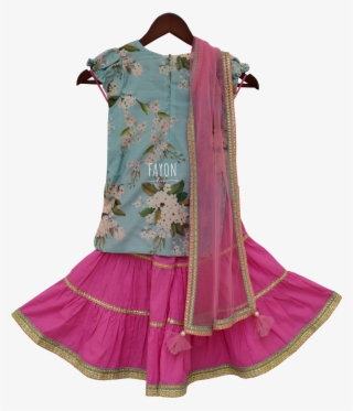 Load Image Into Gallery Viewer, Girls Blue Printed - Embroidery #9616787