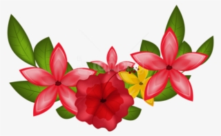 Free Png Download Exotic Floral Decoration Clipart - Impatiens #9617052