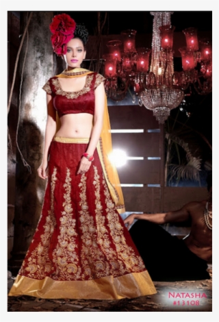Natasha Maroon Designer Lehenga Chol - Choli #9618901