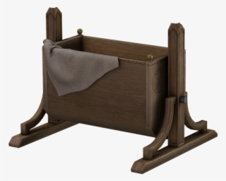 Cradle, Bed, Cot, Wooden Bed, Digital Art, Isolated - Infant Bed #9618905