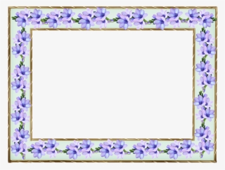 Frame, Floral, Design, Pattern - Frame Bunga Biru Png #9619321
