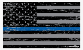 Textured Thin Blue Line American Flag Decal 5 X 3 Inch - Webbing #9620253