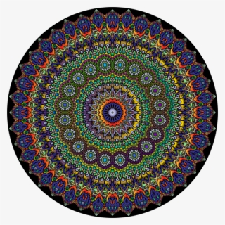 Mandala Hippie Psychedelia Hinduism Color - Psychedelic Mandala #9620405