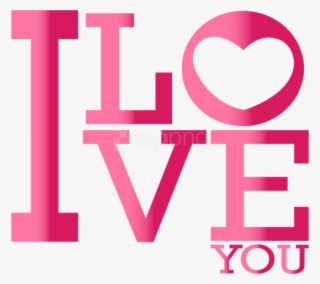Free Png Download I Love You Text Pink Png Images Background - Heart #9621099