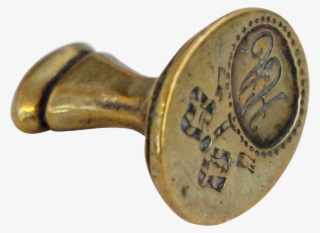 Continental Brass Wax Seal Monogram Stamp - Antique #9621223