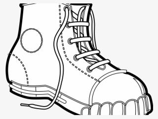 Winter Boots Coloring Pages - Hiking Boot Black And White Clip Art #9621227
