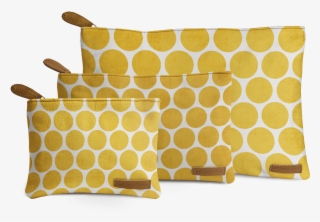 Dailyobjects Yellow Polka Dots Regular Stash Pouch - Acrylic Sheet Laser Cutting Model #9621395