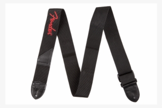 Fender 2" Black Poly Strap With Red Fender Logo - Fender Musical Instruments Corporation #9621430
