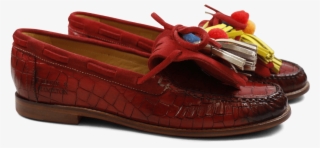 Loafers Ruby 1 Crock Red Suede Red Pom Pom Ls Natural - Slip-on Shoe #9622665