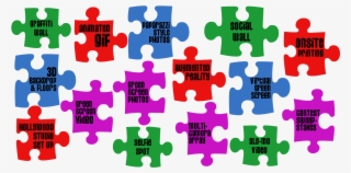 Tool Puzzle Pieces Black #9622669