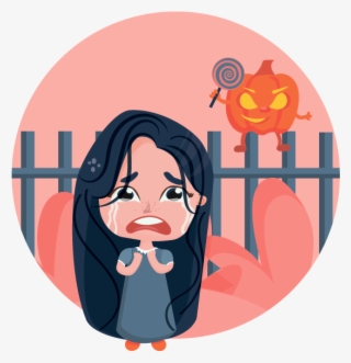 The Pumpkin Took The Candy From The Girl - Illustration #9623114