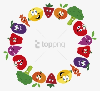 Free Png Vegetables And Fruits Frame Png Image With - Fruit And Vegetables Clipart #9624485