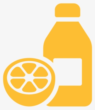 Basic Drawing Of An Orange-coloured Bottle Next To #9624594