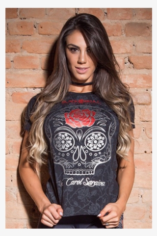 Camiseta Black Skull Carol Saraiva Preta - Carol Saraiva Black Skull #9625295