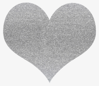 Glitter Clipart Silver Glitter - Heart #9625620