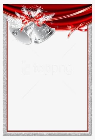Christmas Transparent Frame With Silver Bells Png - Silver Bells Christmas Backgrounds #9625850
