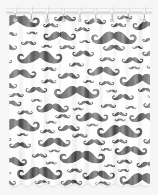Black Handlebar Mustache / Moustache Pattern Window - Sock #9626679