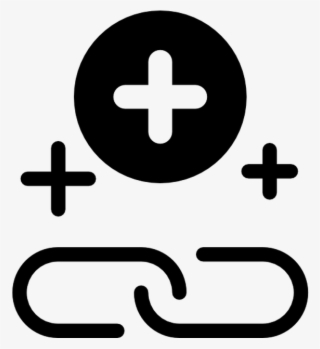 Chain Links Symbol With Plus Signs In A Circle Free - Icon #9627738