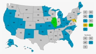 A Map Of The United States - Flu Season 2018 2019 #9628209