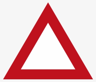 Red Triangle Logo Photo - Blank Warning Road Signs #9631494