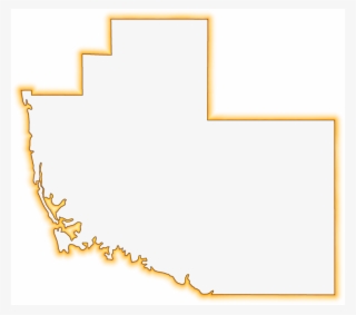 A Yellow-orange Glow Outline Map Of Collier - Carmine #9632748
