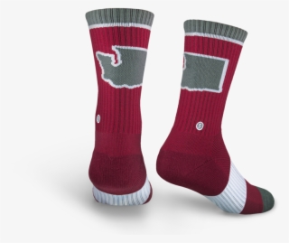 The Official Seattle Skyline Socks For Huskies And - Sock #9634977