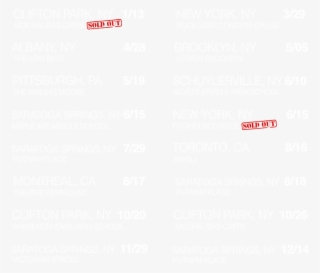 List Of 2018 Shows - Parallel #9635394