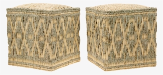 Wicker Stools, Set Of Two - Ottoman #9635664
